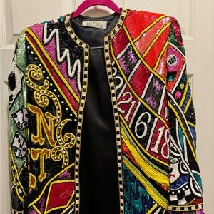 Bob Mackie Sequin Casino Jacket
